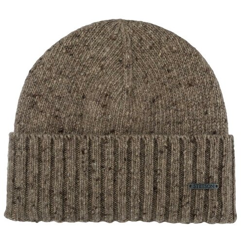 фото Шапка с отворотом stetson 8599347 beanie lambswool/cashmere, размер one