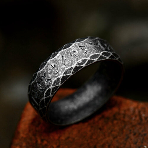 фото Славянский оберег, кольцо-кулон, размер 23, черный нет бренда