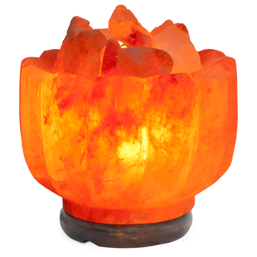 фото Солевая лампа stay gold ваза с камнями (с диммером), 15 вт, цвет арматуры: коричневый