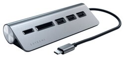 USB-концентратор Satechi Type-C Aluminum USB 3.0 Hub & Micro/SD Card Reader, разъемов: 3