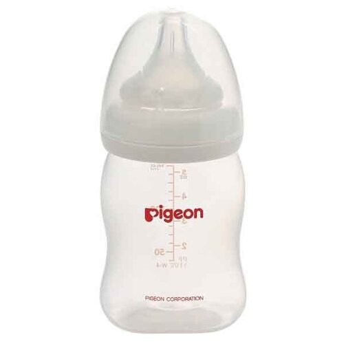 фото Pigeon бутылочка перистальтик плюс с широким горлом pp, 160 мл с рождения, бесцветный