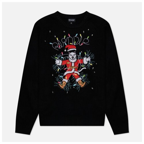 фото Мужской свитер ripndip electrifying santa knit чёрный, размер s