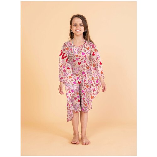 фото Пляжное платье туника детская sfer.tex 98-122 розовая