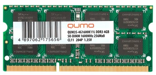 Оперативная память Qumo QUM3S-4G1600K11L Оперативная память Qumo QUM3S-4G1600K11L