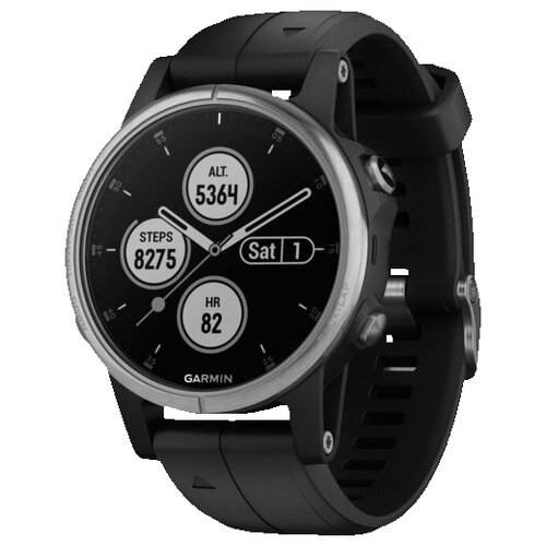 фото Умные часы garmin fenix 5s plus, серебристый/черный