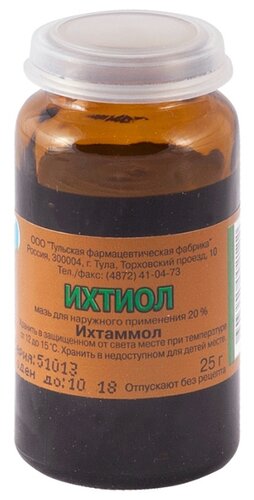 Ихтиол мазь 20% 25 г Ихтиол мазь 20% 25 г