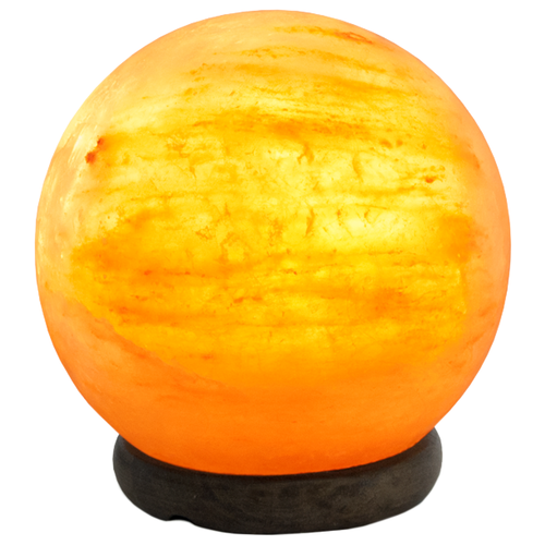 фото Солевая лампа stay gold сфера 3-4 кг, 15 вт, цвет арматуры: коричневый