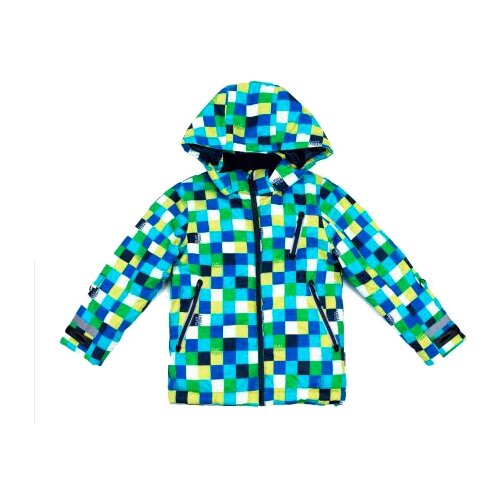 фото Куртка playtoday снежные старты 380001 размер 104, синий/ зеленый