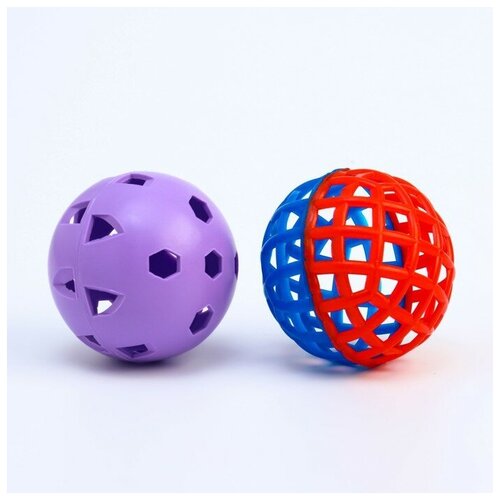 фото Набор мячей для бадминтона, 2 шт, стандартный + утяжеленный, микс recom
