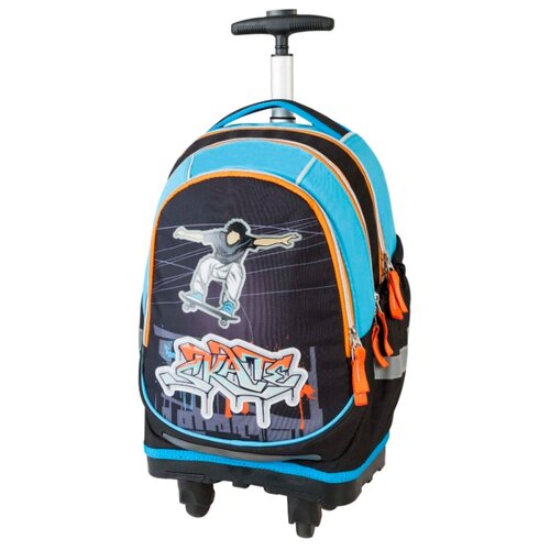 фото Target рюкзак-тележка скейтер (17884), синий/голубой/оранжевый