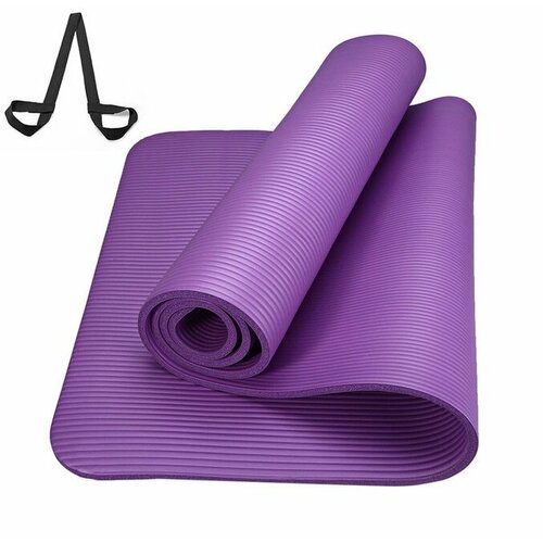 фото Efit sports гимнастический коврик 180 x 61 см (толщина 10 мм) nbr-10 фиолетовый