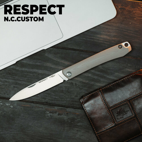 фото Складной нож n.c.custom respect satin tan