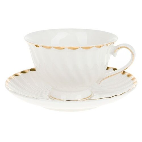 фото Чайный набор best home porcelain best home золотая волна, 2 предмета (1 персона)