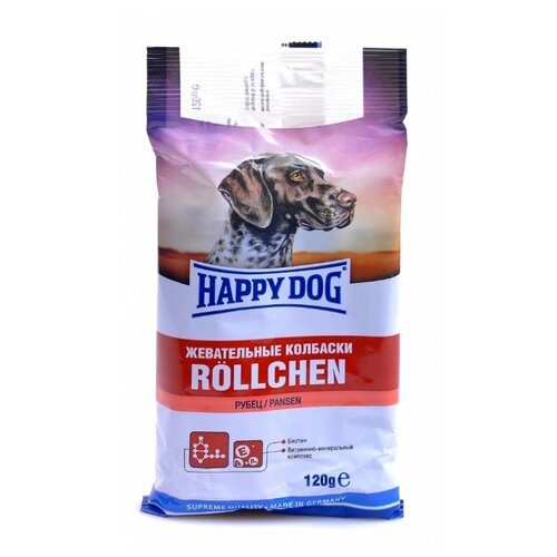 фото Лакомство для собак Happy Dog Жевательные колбаски с рубцом, 120 г