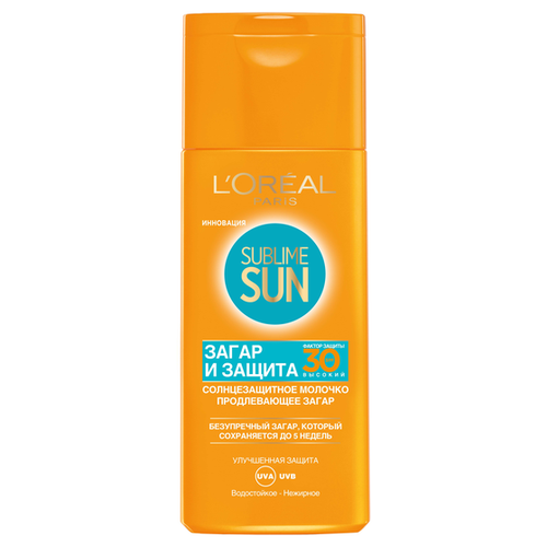 фото L'oreal paris sublime sun молочко для тела загар и защита spf 30 200 мл