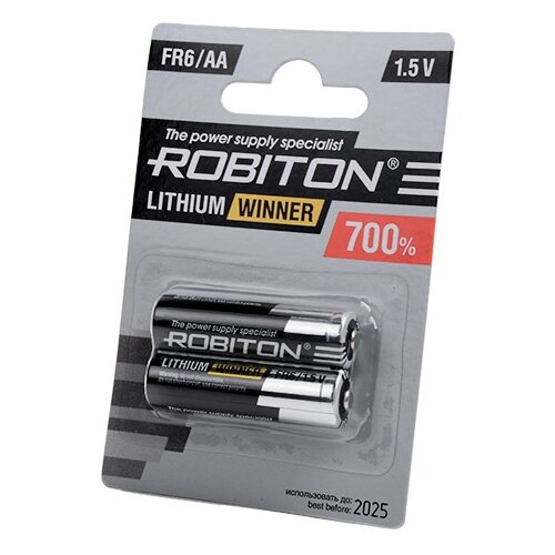 Батарейка ROBITON Lithium Winner FR6/AA, 2 шт. батарейка aa ansmann extreme lithium fr6 bl4 4 штуки 1512 0002