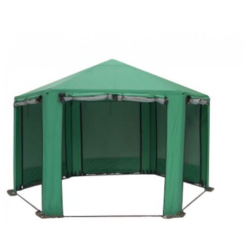 фото Шатер митек пикник шестигранник, со стенками и москитной сеткой зеленый