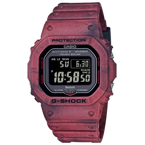 фото Наручные часы casio casio gw-b5600sl-4, черный, бордовый