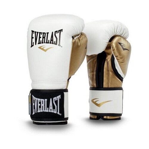 фото Боксерские перчатки everlast powerlock pu white/gold 12 oz
