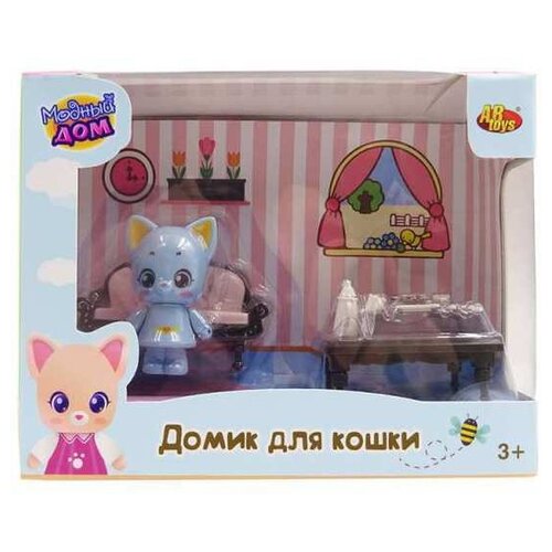 фото Игровой набор abtoys уютный дом - домик для кошки. гостиная pt-01306