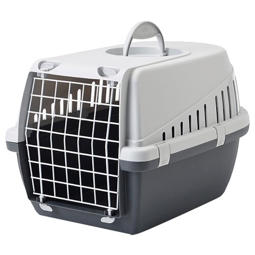 фото Переноска-клиппер для кошек и собак SAVIC Trotter 2 56х37.5х33 см серый/темно-серый