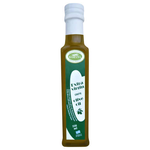 фото Korvel масло оливковое extra virgin crete, стеклянная бутылка, 0.5 л