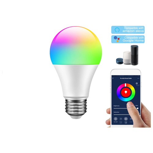 фото V5 smart wifi умная лампа rgb + w умная лампа 11w e26 регулируемый impiter