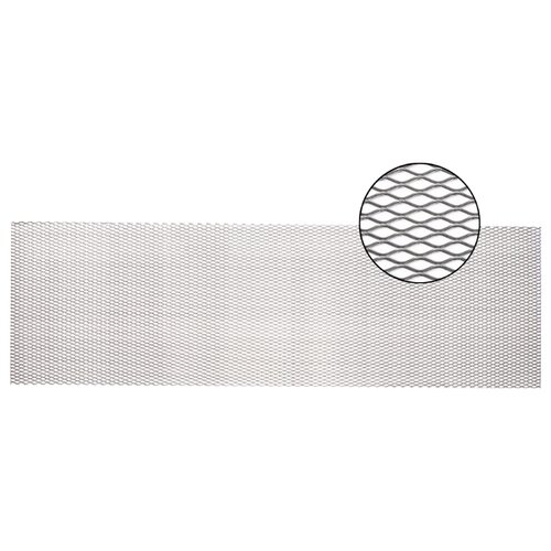 фото Облицовка радиатора (сетка декоративная) алюминий, 100 х 30 см, серебро, ячейки 16мм х 6мм kraft