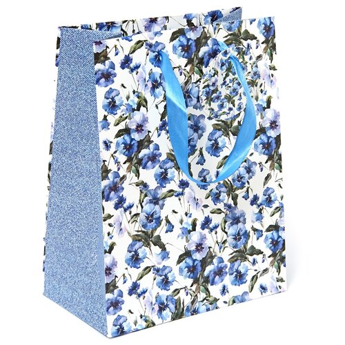 фото Пакет подарочный "цветы и джинс", 17,8x22,9x9,8 см pioneer
