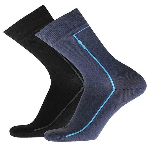 фото Мужские носки pantelemone, 2 пары, укороченные, быстросохнущие, износостойкие, нескользящие, воздухопроницаемые, размер 25(38-40), мультиколор