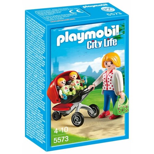 фото Набор с элементами конструктора playmobil city life 5573 близнецы в коляске