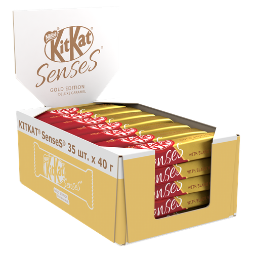 фото Батончик kitkat gold edition deluxe caramel, 35 шт.