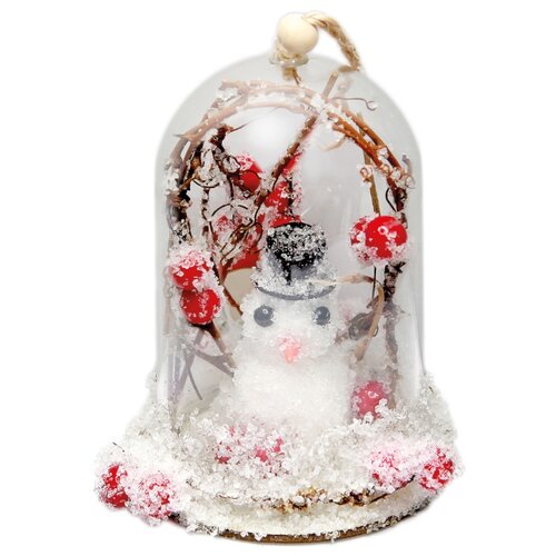 фото Рождественская декоративная подвеска "снеговик", 12 см arte nuevo