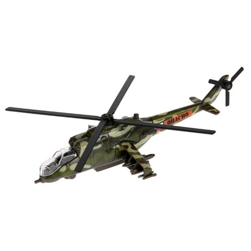фото Вертолет технопарк ми-24 (sb-16-58wb) 15 см зеленый камуфляж