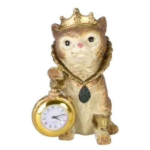 фото Фигурка декоративная "кошка с часами", 9x8x14,5 см феникс present