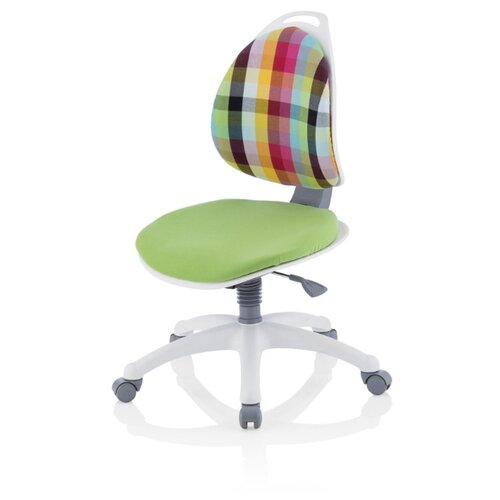 фото Компьютерное кресло kettler berry детское, обивка: текстиль, цвет: салатовый/клетка