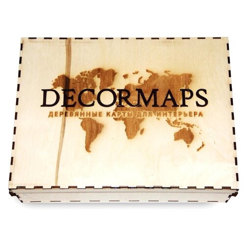 фото Панно Decormaps Деревянная карта мира, разноцветная 200х140 см