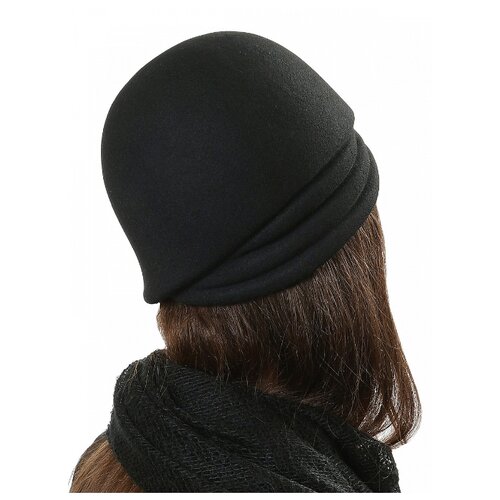 фото Щелково-фетр 132-55 шляпа женская мод.132 цвет черный р 55 фетровая фабрика