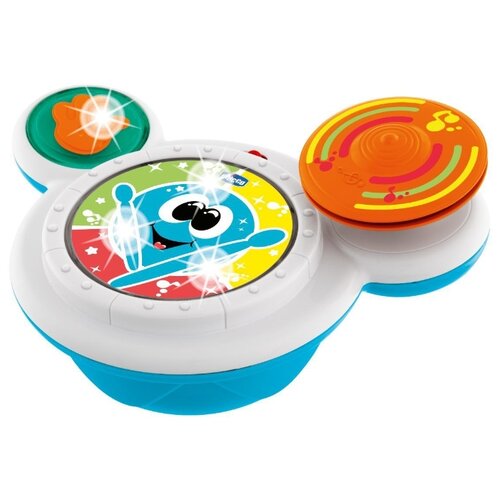 фото Интерактивная развивающая игрушка Chicco Барабан белый/синий/оранжевый