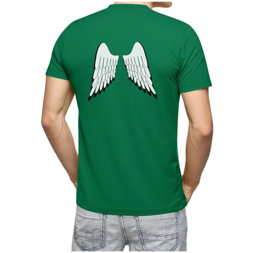 фото Мужская футболка «крылья» (xl, темно-синий) us basic