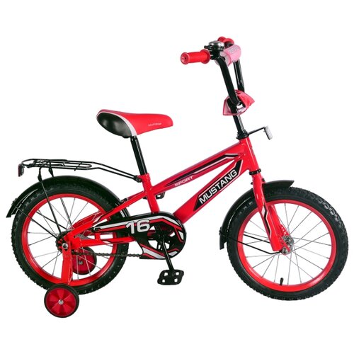 фото Детский велосипед mustang st16041-nt красный/черный (требует финальной сборки)