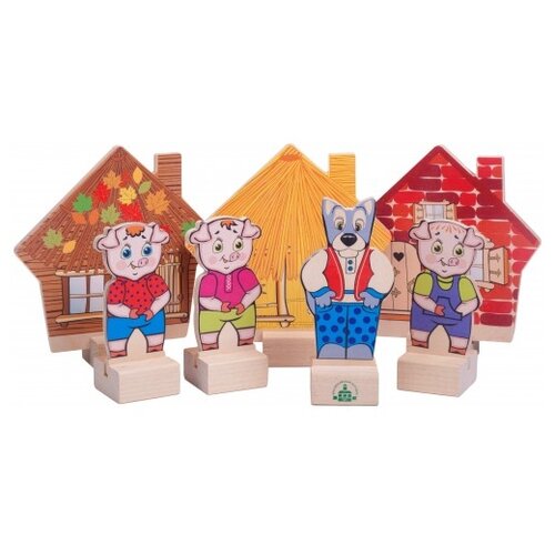фото Набор краснокамская игрушка н-11 персонажи сказки три поросенка