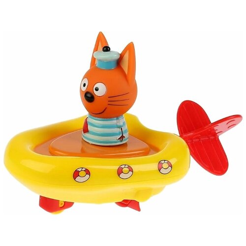 фото Игрушка для ванной капитошка три кота. лодка и коржик (stb3-tc) желтый