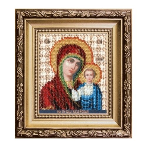 фото Набор для вышивания бисером "икона. божья матерь казанская", 9x11 см, арт. б-1116 crystal art