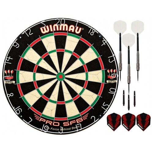 фото Игровой набор winmau s300 белый/красный/черный/зеленый 3 шт.