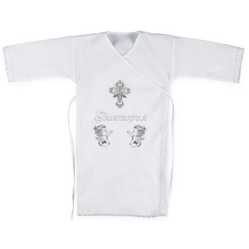 фото Крестильная рубашка тутси, размер 80, белый