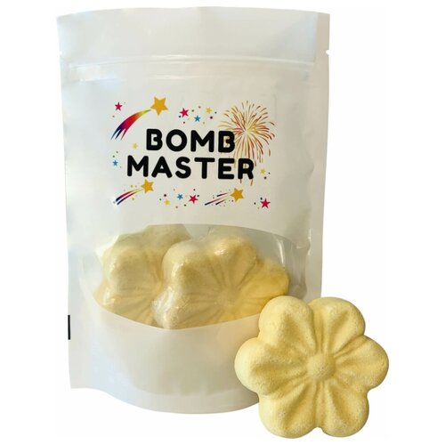 фото Набор 3 фигурных бурлящих бомбочки для ванн гейзер "цветочек", bomb master, желтый, 298 г.