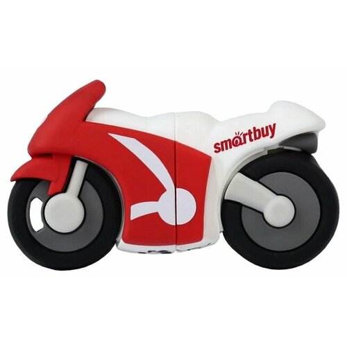 фото Флешка smartbuy wild series motobike 32gb красный/белый