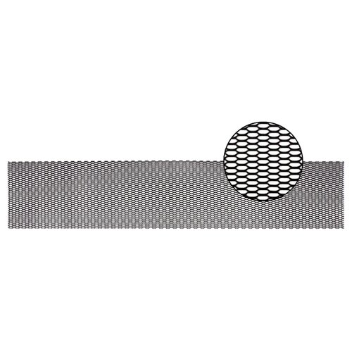 фото Облицовка радиатора (сетка декоративная) алюминий, 100 х 20 см, черная, ячейки 20мм х 5мм 'сота' kraft