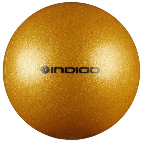 фото Мяч для художественной гимнастики indigo in118 золотой с блестками